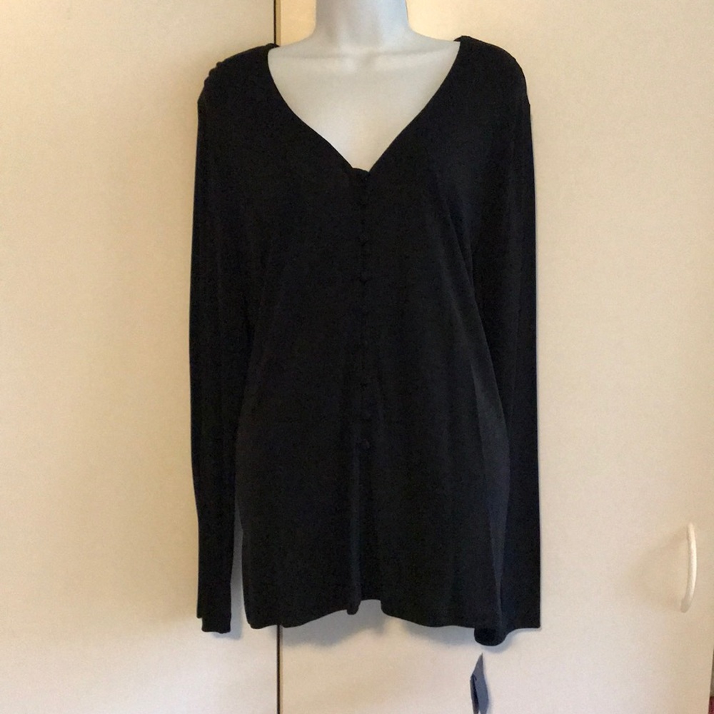 NWT- black jacket/top. XL. Timeless quality piece